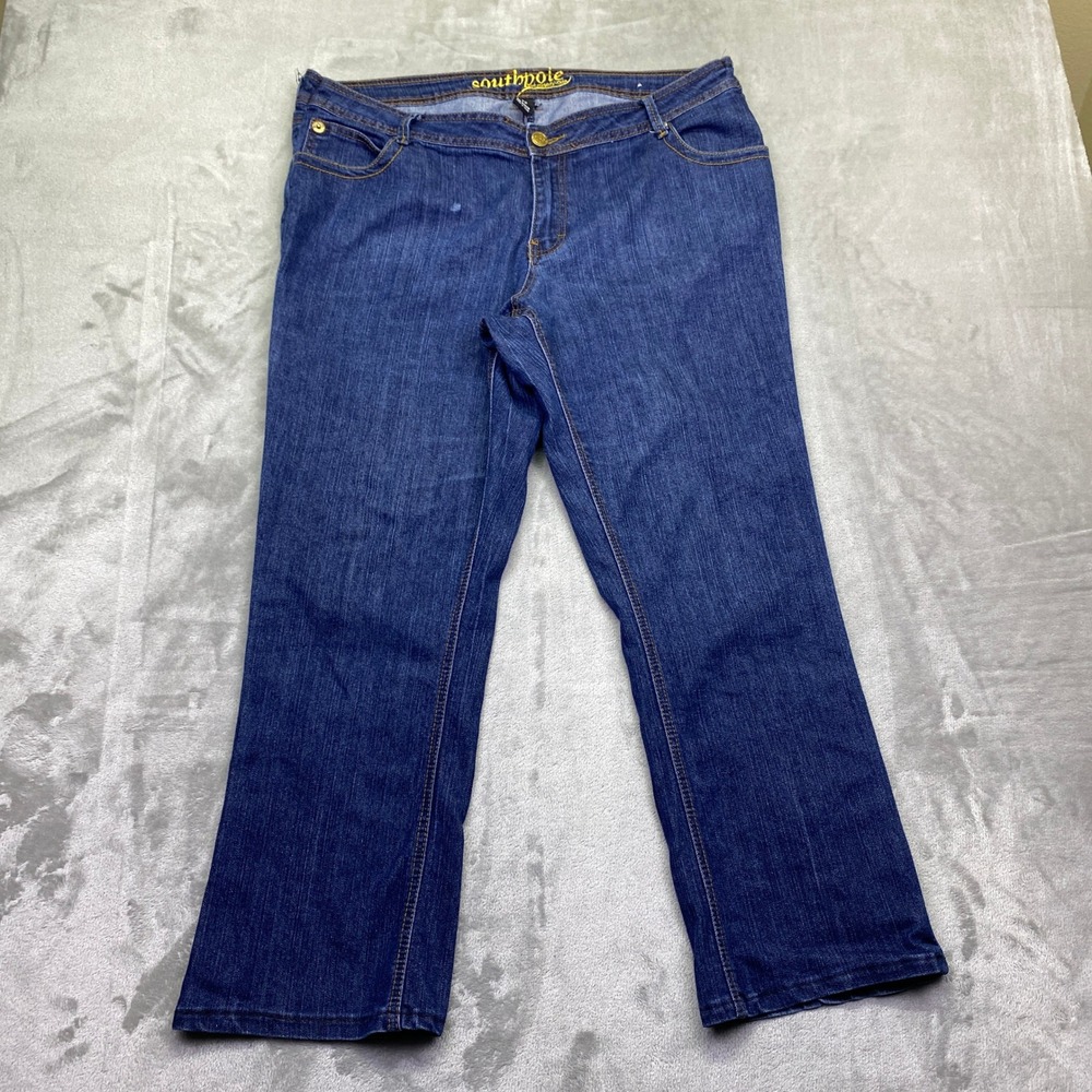 Southpole Est Ninety-One Dark Wash‎ Straight Leg Jeans Womens Size 22 Altered
